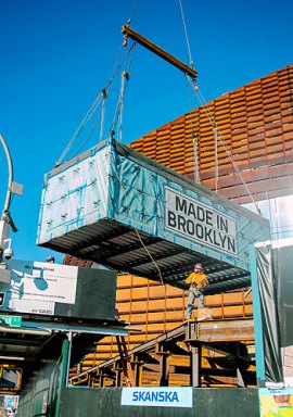 Box fort: Atlantic Yards tower gets first building blocks