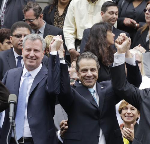 Zip your LICH: DeBlasio mum on what the Gov is saying behind closed doors