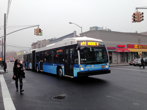 Brooklyn’s first dedicated-lane bus hits the road