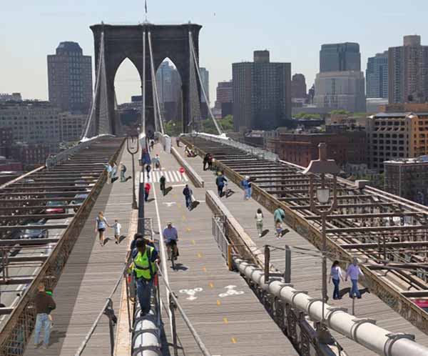 Planks-giving! City may expand Brooklyn Bridge walkway