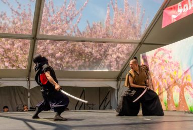 Live by the sword: Samurai group fights demons at Japanese festival