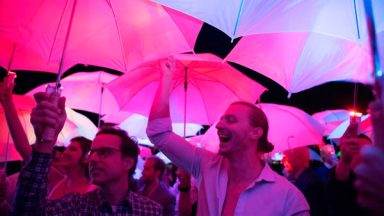 Light showers: Park gets lit with ‘Umbrella Project’ dance