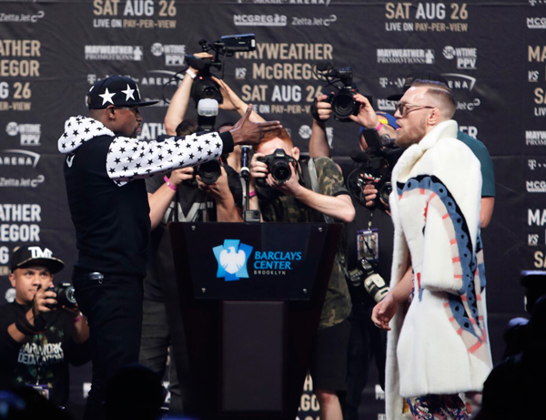 Fight night: Fighters stare down at Barclays event