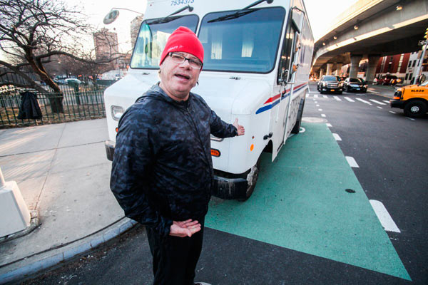 Breaking the cycle: Cyclists demand city stop USPS and other drivers from parking on new W’burg bike lane