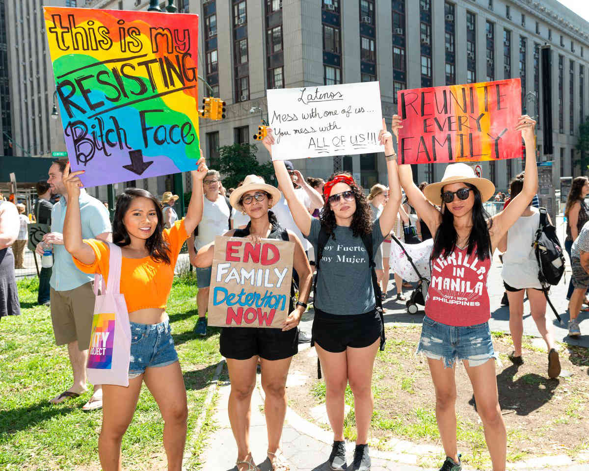 Family affair: Marchers storm Bklyn Bridge demanding Trump reunite kids separated from parents at border