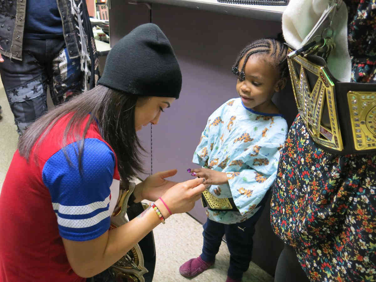 A smashing success: Pro wrestlers bring smiles to smallest patients at Brooklyn Hospital