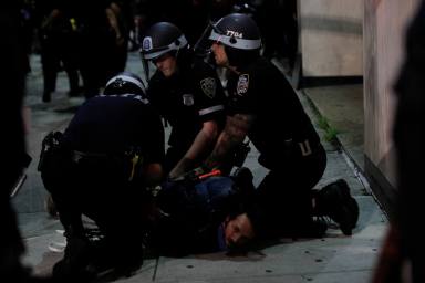 Protests against the death in Minneapolis police custody of George Floyd, in the Brooklyn borough of New York City