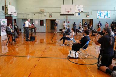 New York City Mayor de Blasio speaks at news conference