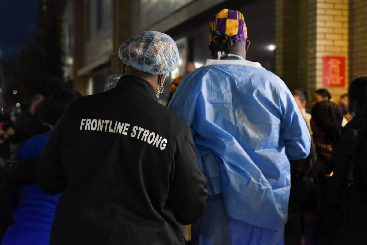 fellows and residents at vigil