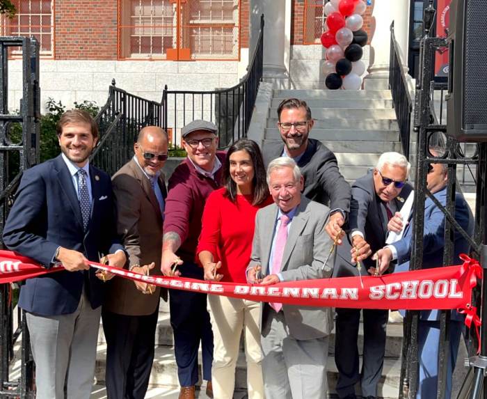 Local leaders gathered at The Madeleine Brennan School in Dyker Heights