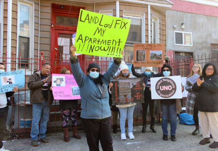 woman holding rally sign 