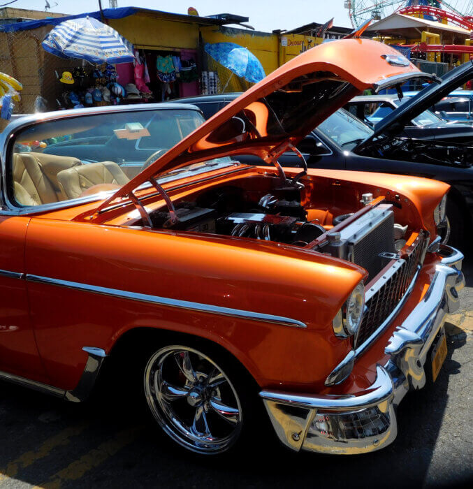 Car fanatics popped their hoods and flexed their engines at the second annual classic car show in Coney Island.