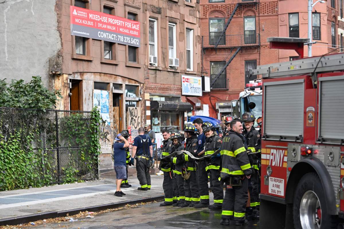 Firefighters in Ocean Hill