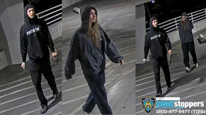 jewelry suspects walking in parking garage