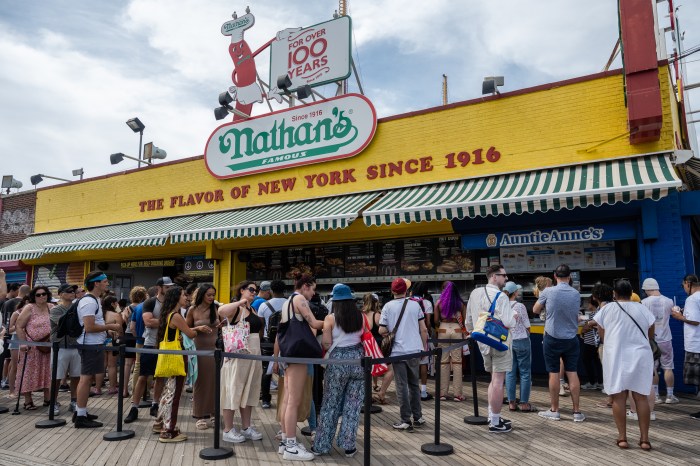 line in front of nathan's famous