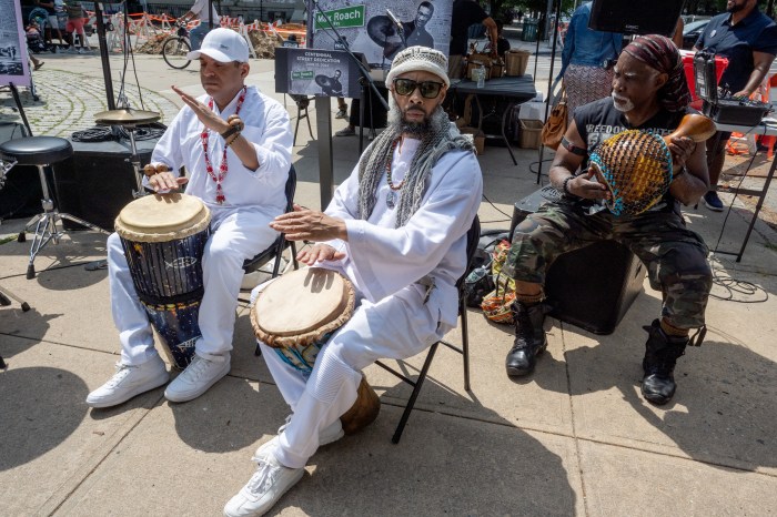 drummers at max roach ceremony